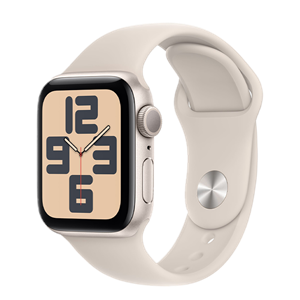 Apple Watch SE 2023 GPS - Mặt nhôm - Dây cao su - 40mm - Chính hãng VN/A StarLight