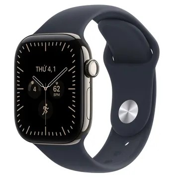 Apple Watch Series 12 5G 42mm Viền Titan - Dây Cao Su - Chính hãng VN/A Titan Tự Nhiên
