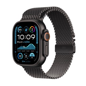 Apple Watch Ultra 2 2024 LTE 49mm Vỏ Titan - Dây Thép - Chính Hãng VN/A Titan Đen