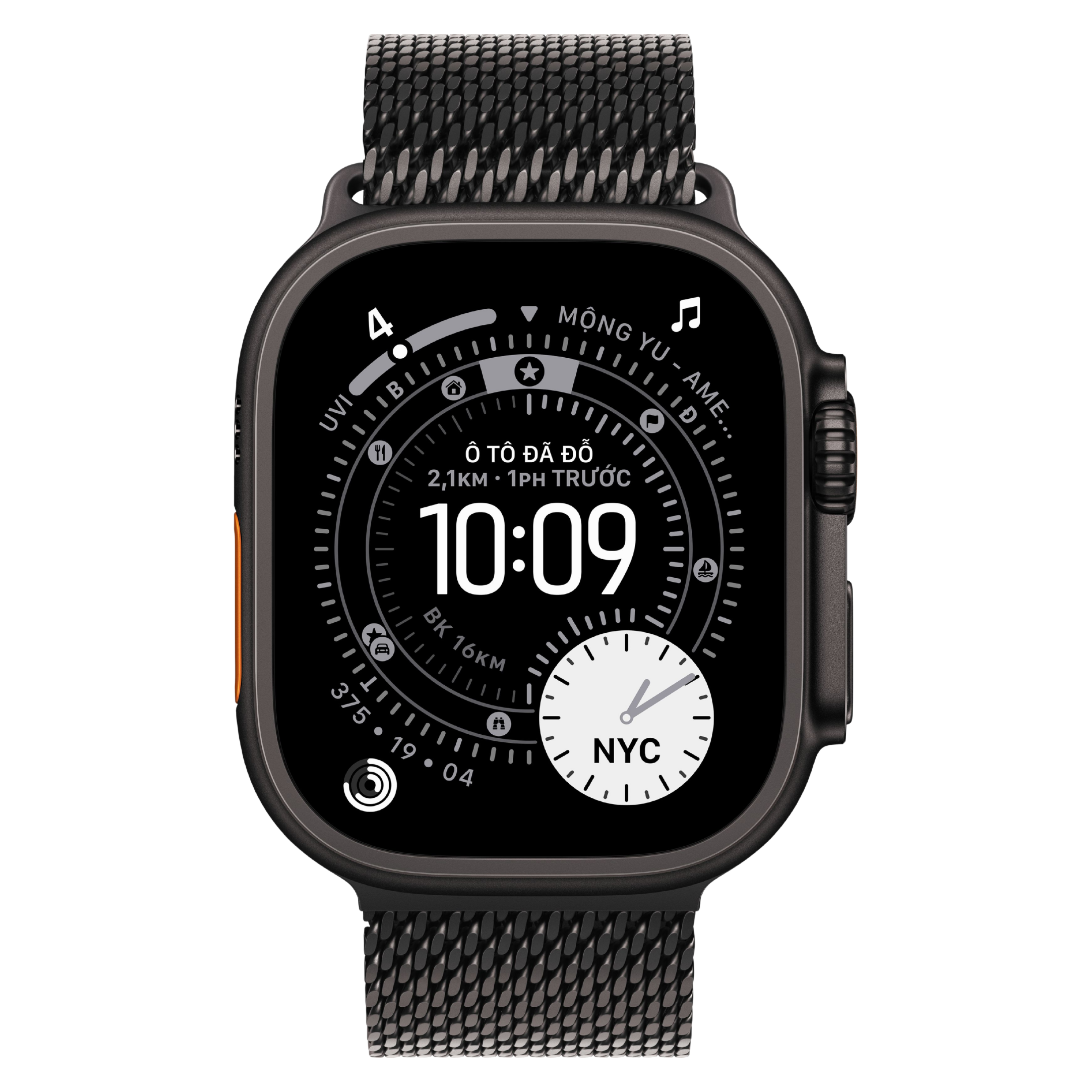 Apple Watch Ultra 3 LTE 49mm Vỏ Titan Đen - Dây quấn milan titan - Chính Hãng VN/A