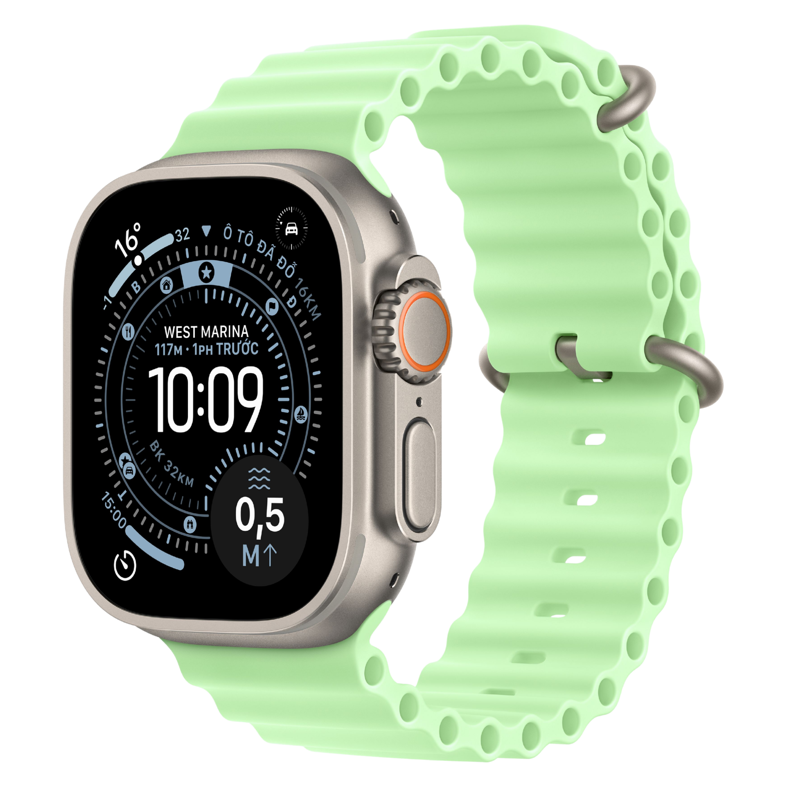 Apple Watch Ultra 3 LTE 49mm Vỏ Titan Tự Nhiên - Dây đeo cao su Ocean - Chính Hãng VN/A image
