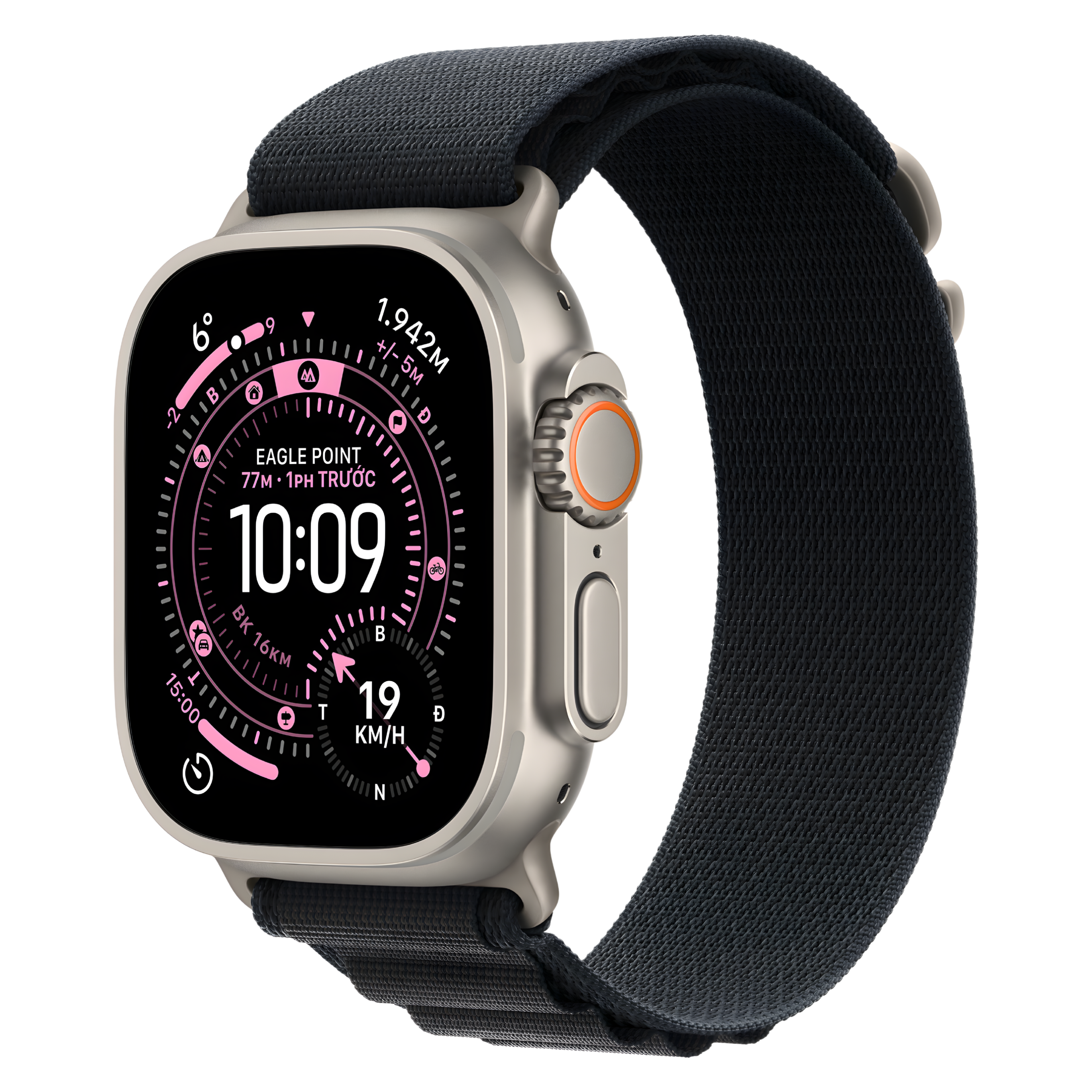 Apple Watch Ultra 3 LTE 49mm Vỏ Titan Tự Nhiên - Dây quấn Alpine - Chính Hãng VN/A Đen