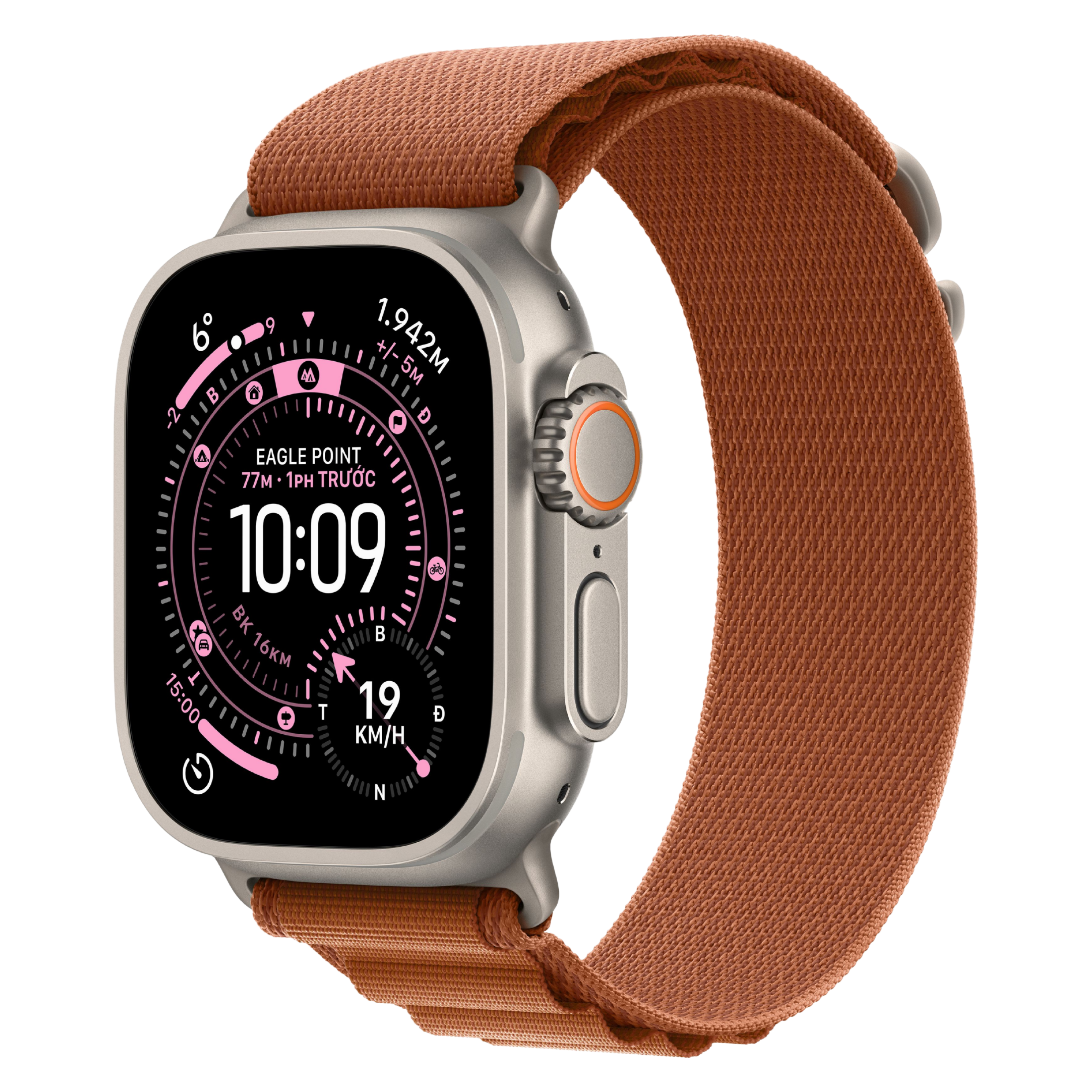 Apple Watch Ultra 3 LTE 49mm Vỏ Titan Tự Nhiên - Dây quấn Alpine - Chính Hãng VN/A Nâu Gốm