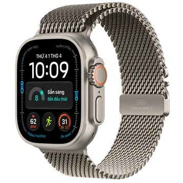 Apple Watch Ultra 4 5G 49mm Vỏ Titan - Dây quấn Titan - Chính Hãng VN/A Titan Tự Nhiên
